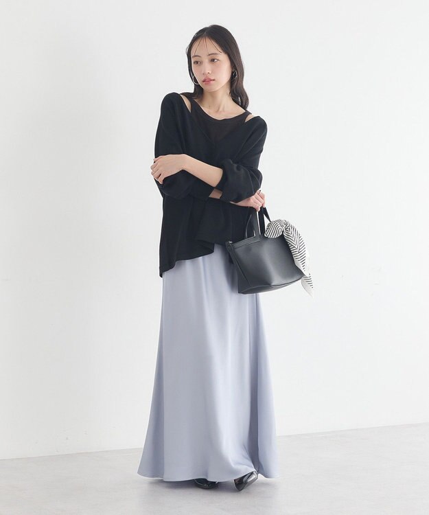 earth music&ecology スカーフSET 2WAYミニトートバッグ Black