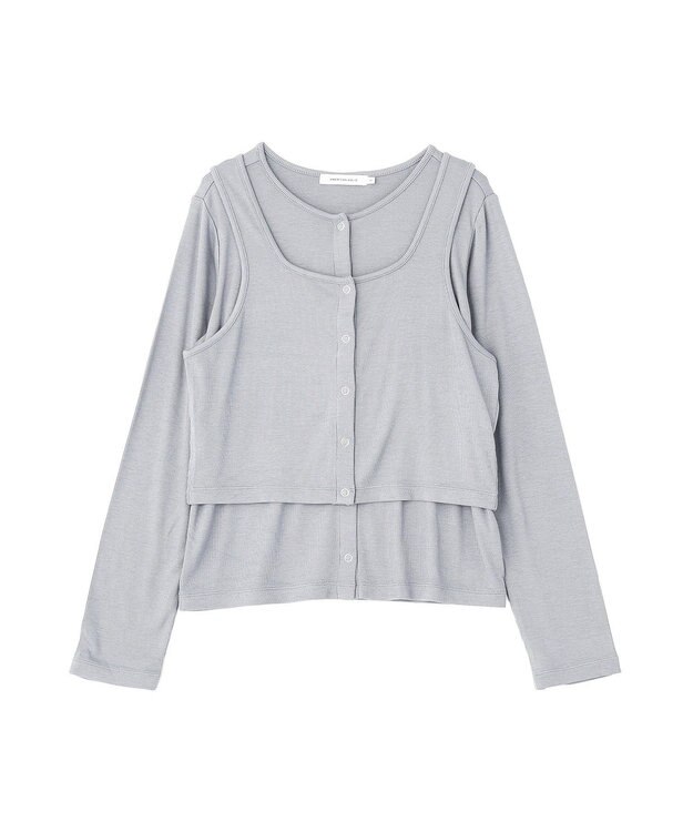 AMERICAN HOLIC 【2点セット】カーディガン+タンクトップ Gray