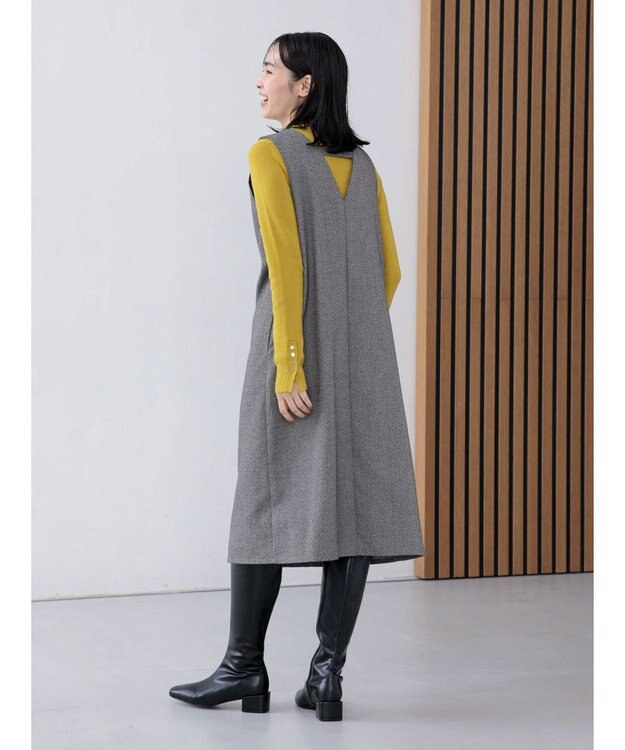 Green Parks ３ｗａｙで着られるツイード風ジャンスカ Gray