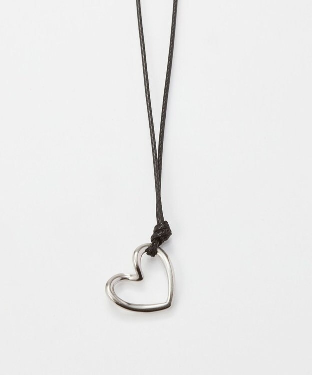 Phoebe <オンワード限定セット>ワンストロークハートコードネックレス×アークカフワイドバングル シルバー