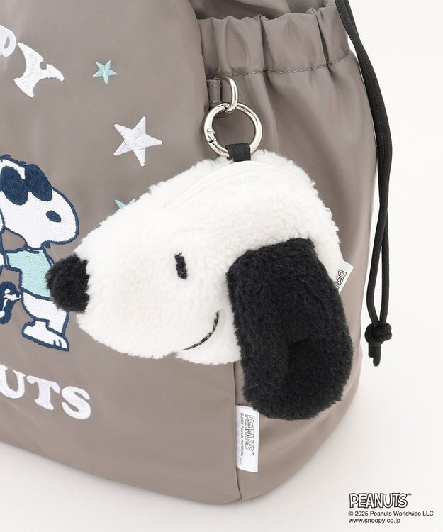 Y'SACCS SNOOPYデザイン 2way巾着トート(クッキー） グレー