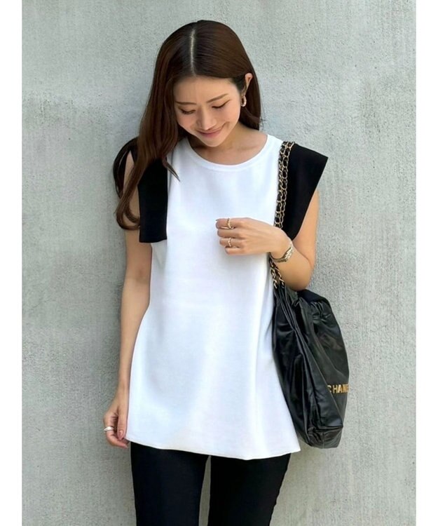 Green Parks ミラノリブノースリーブニットプルオーバー C