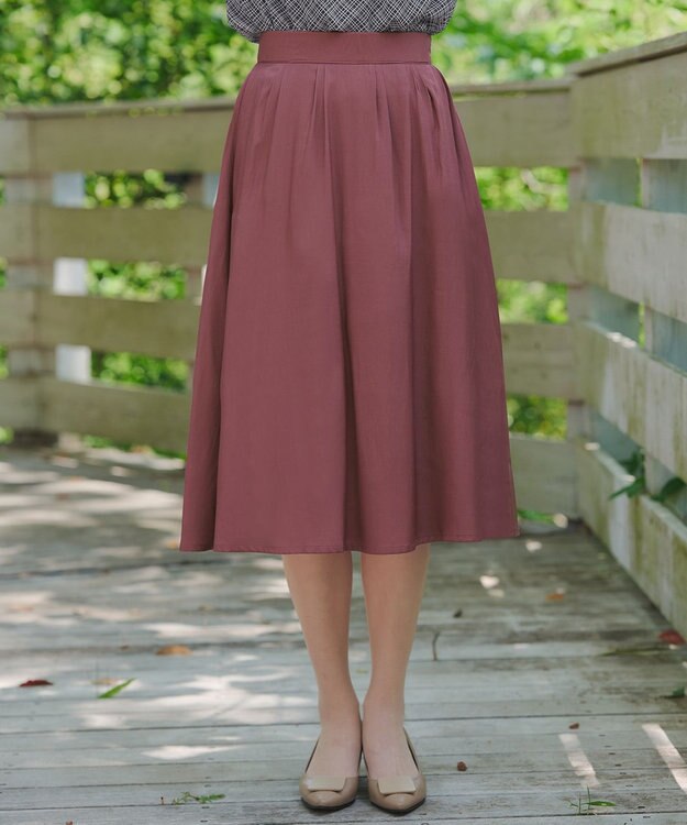 Tiaclasse パニエ付きフレアスカート ピンク