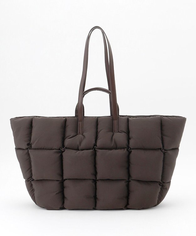 自由区 【SHIHOさん着用】パディングナイロン2ハンドルトート バッグ ブラウン