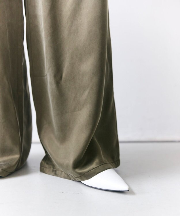 BEIGE， FRANKLIN / ドレープタックワイドパンツ Khaki