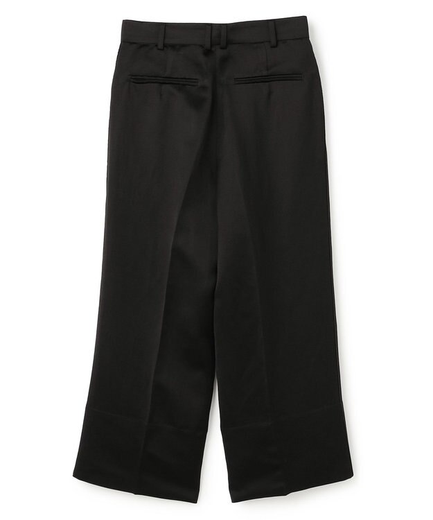 BEIGE， CASSITER / リネンブレンド サテンクロップドパンツ Black