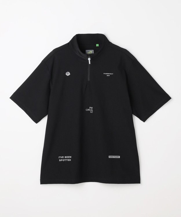 PW CIRCULUS 【MEN】AIR TOOL ハーフジップモック ゴルフ ブラック系