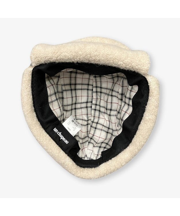 林八百吉商店 un chapeau オリジナルボアアビエイター ベージュ