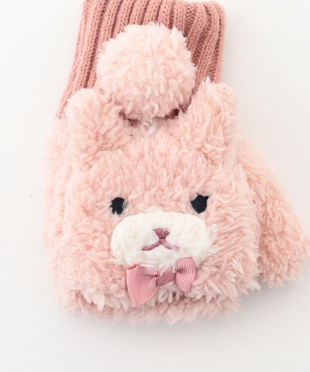 ANY KIDS アニマル2WAY手袋 ピンク（ウサギ）