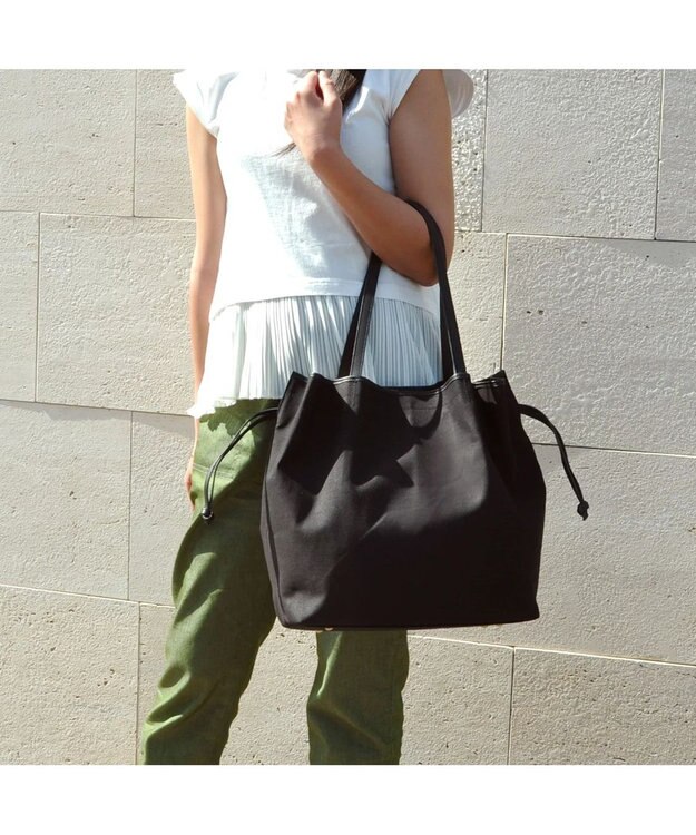 UNBILLION preche パラフィン防水キャンバスドロストトートバッグ ブラック