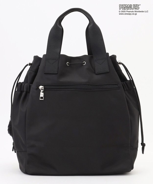 Y'SACCS SNOOPYデザイン 2way巾着トート(クッキー） ブラック