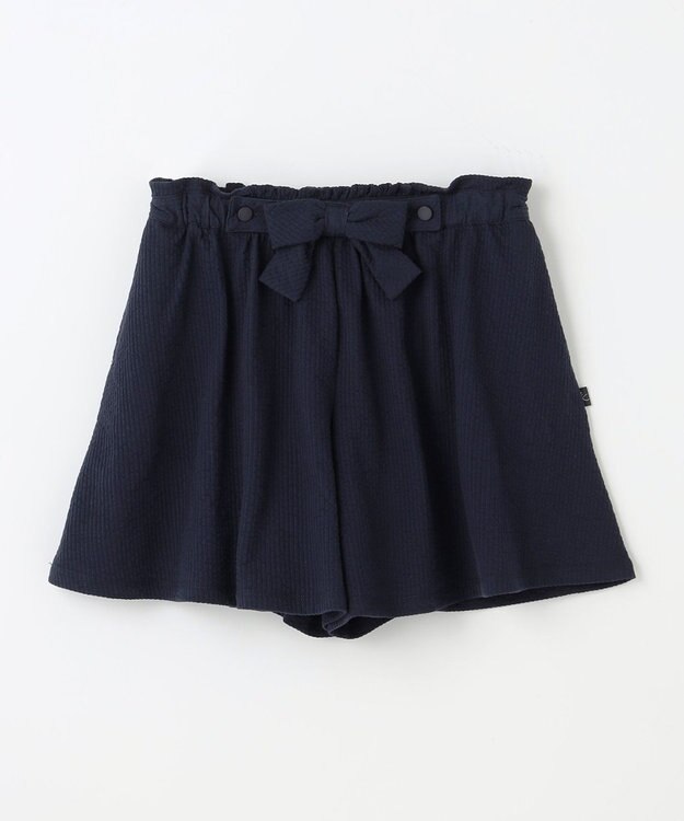 組曲 KIDS 【150-160㎝】サッカーストライプ キュロット ネイビー