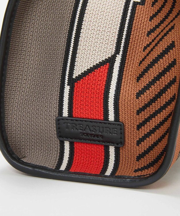 TOPKAPI 【TREASURE TOPKAPI】ニットジャガード  2way ミニ トートバッグ オレンジ