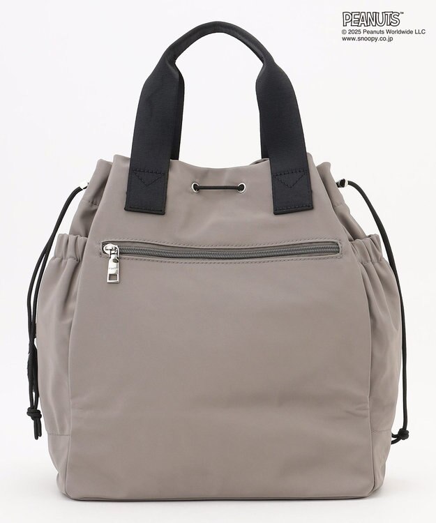 Y'SACCS SNOOPYデザイン 2way巾着トート(クッキー） グレー