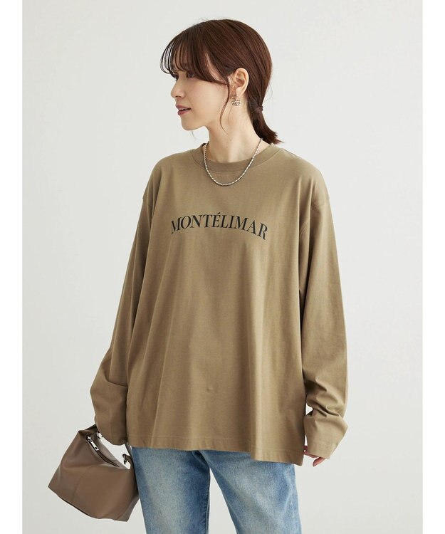 Green Parks オーバーサイズロゴチュニック Khaki