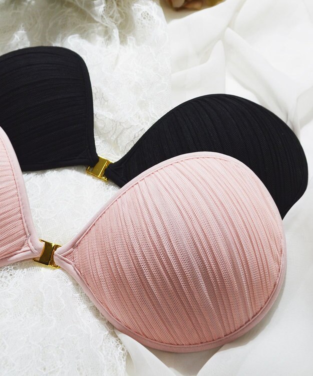 BRADELIS New York 【NuBra / ボリュームアップ】パテッドヌーブラ アスター  蒸れにくい バックレス コレクション デザインヌーブラ 正規品 ブラック