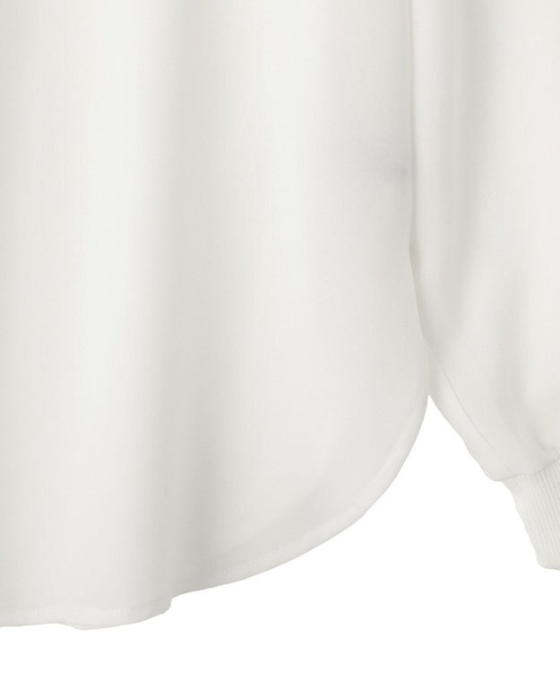 YECCA VECCA 2wayリブMIXジョーゼットブラウス White