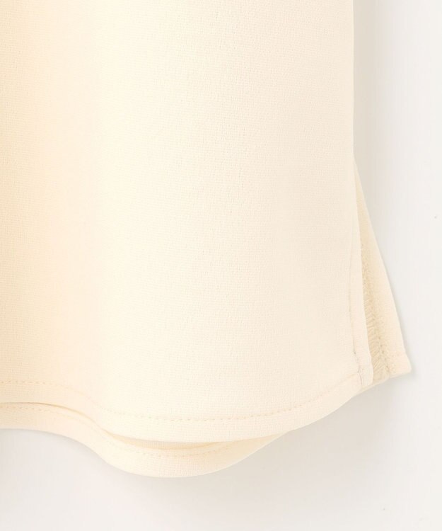 組曲 L 【洗える】バイカラージョーゼットスキッパー ブラウス アイボリー系