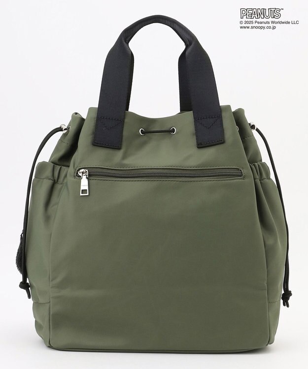 Y'SACCS SNOOPYデザイン 2way巾着トート(クッキー） カーキ