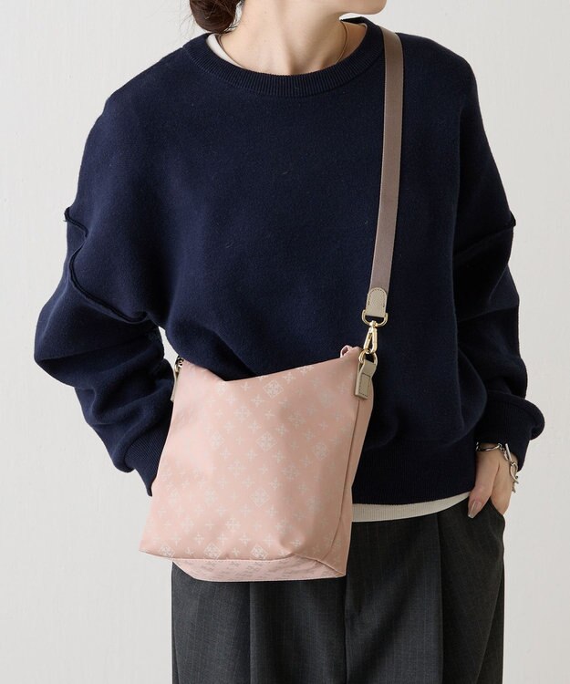 russet ナイロンジャガード2WAYミニショルダーバッグ(CE-1627) BeigePink