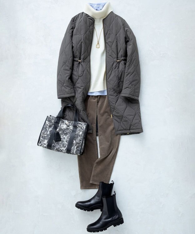 23区 【洗える】23区DENIM ベルベットストレッチ スキニーパンツ トープ