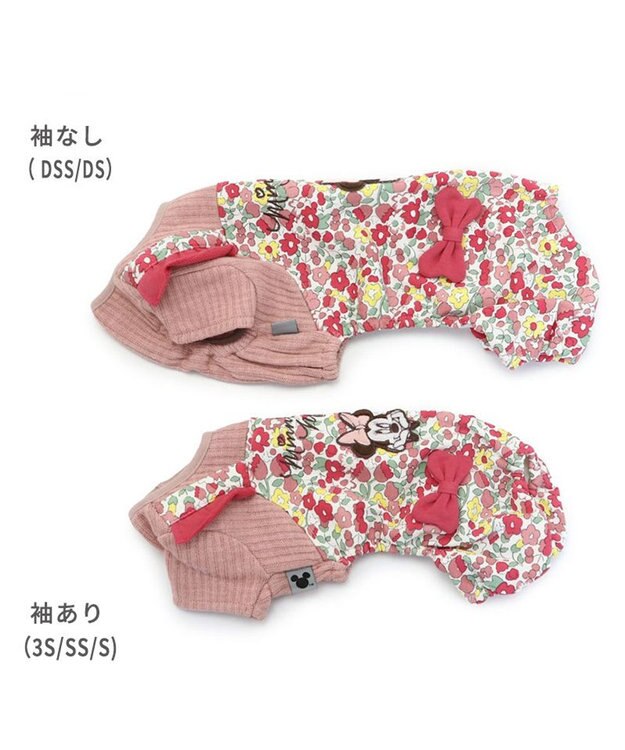 PET PARADISE 犬の服 犬 服 秋冬 ディズニー ミニーマウス ロンパース 【小型犬】 花柄 赤