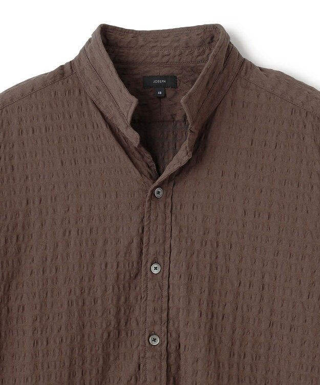JOSEPH HOMME トリックジャガード　ウイングカラーシャツ キャメル系