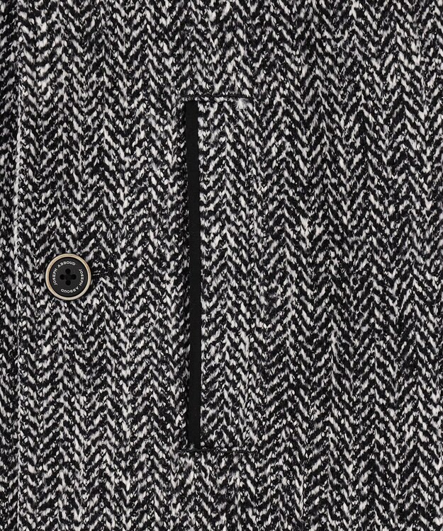 JOSEPH ABBOUD 【キングサイズ・洗える】ツィーディーフリース ブルゾン ブラック系