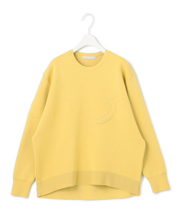 ICB 【洗える】ナンバリングカラーニット  プルオーバー ハンザイエロー系［ソウルナンバー３］