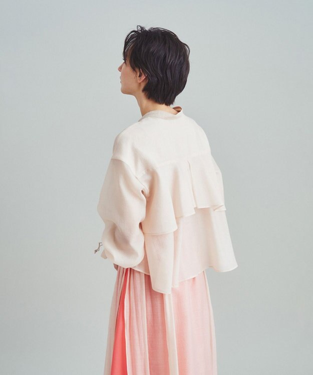 GRACE CONTINENTAL バックコンシャスブルゾン ベージュ