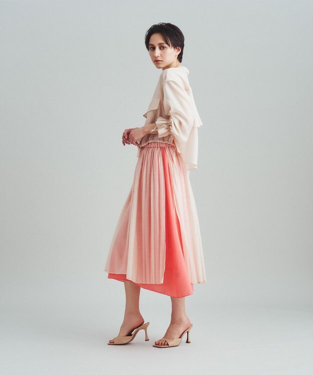 GRACE CONTINENTAL バックコンシャスブルゾン ベージュ