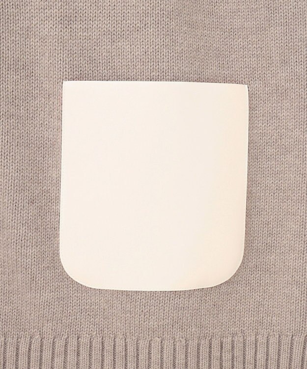 BEIGE， 【洗える】LEADER / フェイクレザーポケットオーバーサイズカーディガン Taupe