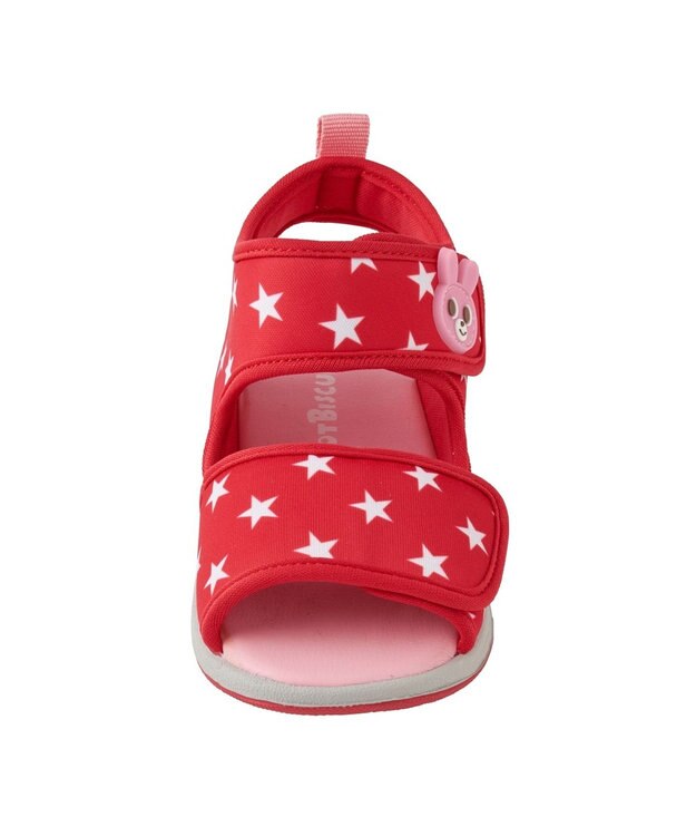 MIKI HOUSE HOT BISCUITS 【14-19cm】 ジャージ素材サンダル 赤