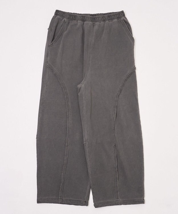 WEGO 【ユニセックス着用ITEM/ウエストゴム/MLサイズ展開】バルーン3Dスウェットパンツ ブラックその他