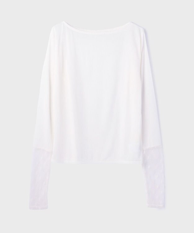 GRACE CONTINENTAL アセテートシアーカットトップ ブラック