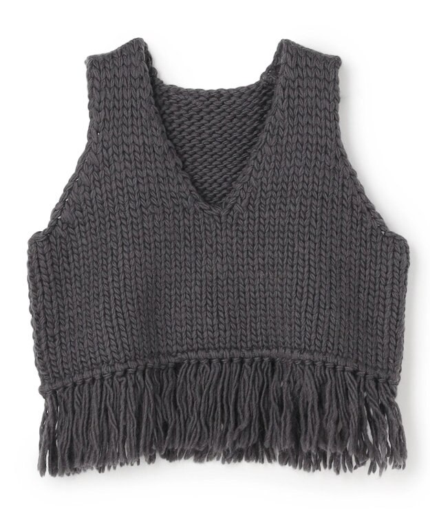 uncrave ハンドニット ジレ スレート