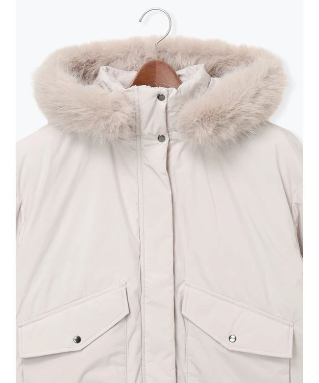 Te chichi 【宮本茉由着用】フードショートダウンジャケット Ｓグレー