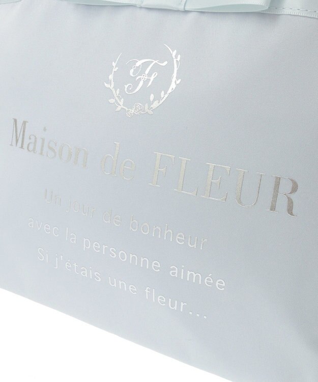 Maison de FLEUR ブランドロゴフリルハンドルトートSバッグ Light Blue