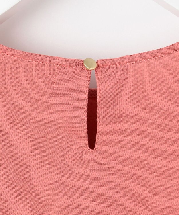 Feroux 【UVケア】ジョーゼットフレアスリーブ Tシャツ ピンク系