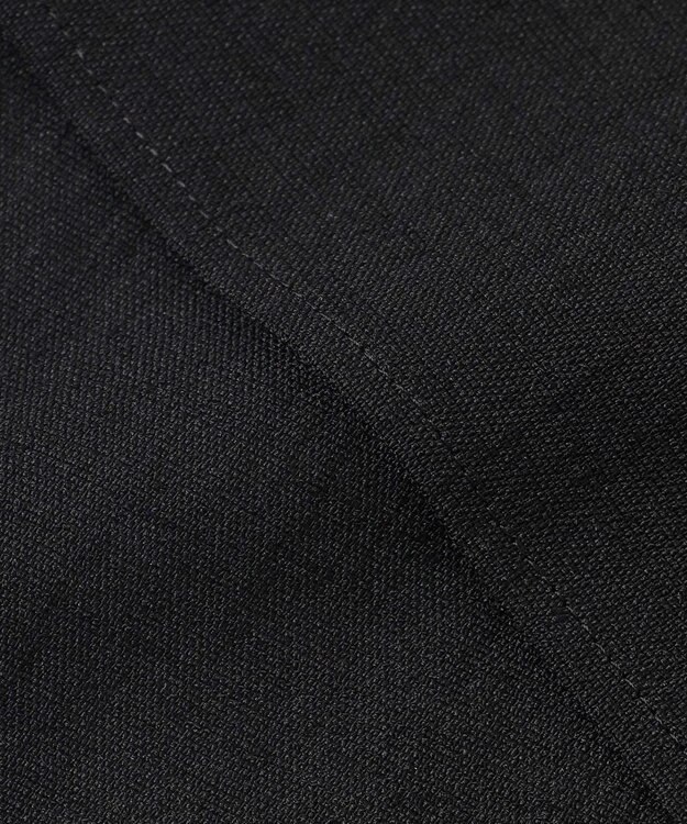 自由区 【セットアップ対応・接触冷感・UVカット・洗える】ライトリネンライク Tブラウス ブラック