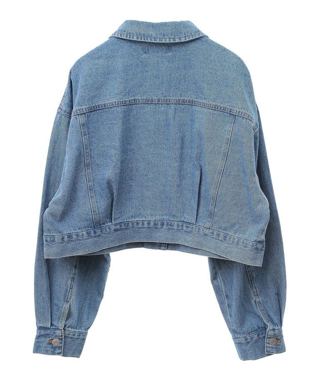 earth music&ecology フリンジロゴショート丈Ｇジャン Indigo