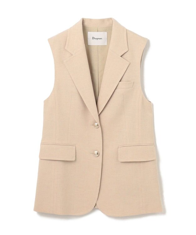 GRACE CONTINENTAL ブッチャーテーラーベスト ベージュ