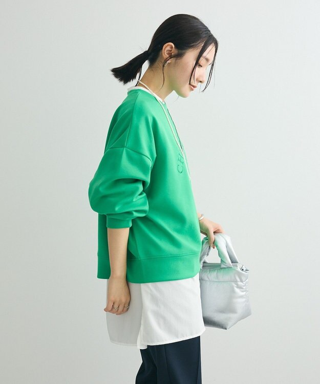 Green Parks ロゴ刺繍ダンボールプルオーバー Green