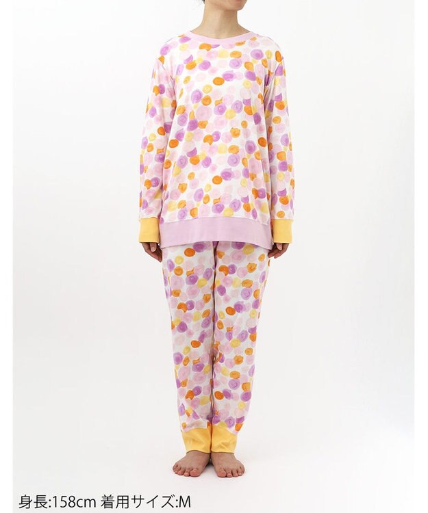 tsumori chisato SLEEP ツモリチサト パジャマ 長袖 長ズボン ルームウェア 綿100%(本体) 接結天竺素材 上下セット かぶりタイプ tsumori chisato SLEEP UDX551 /ワコール ピンク