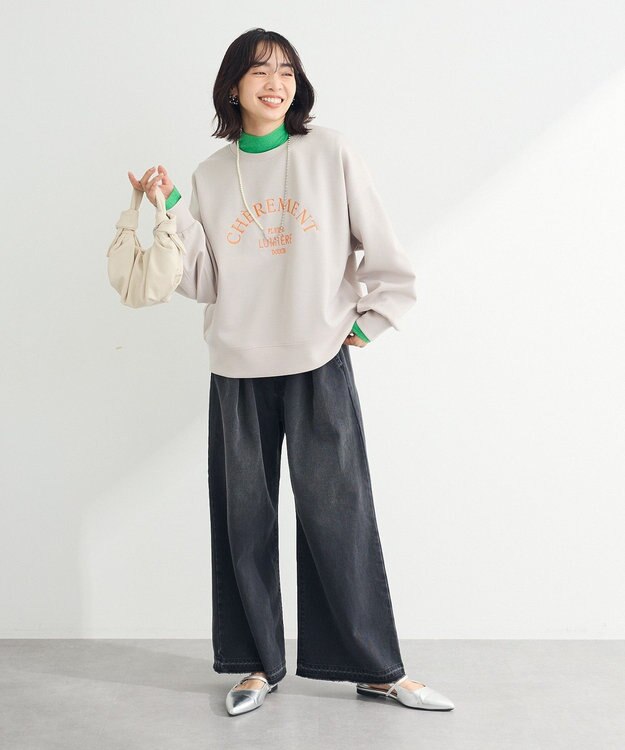 Green Parks ロゴ刺繍ダンボールプルオーバー Beige