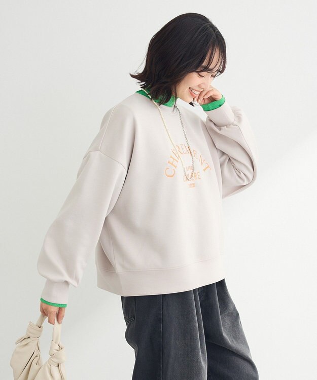 Green Parks ロゴ刺繍ダンボールプルオーバー Beige