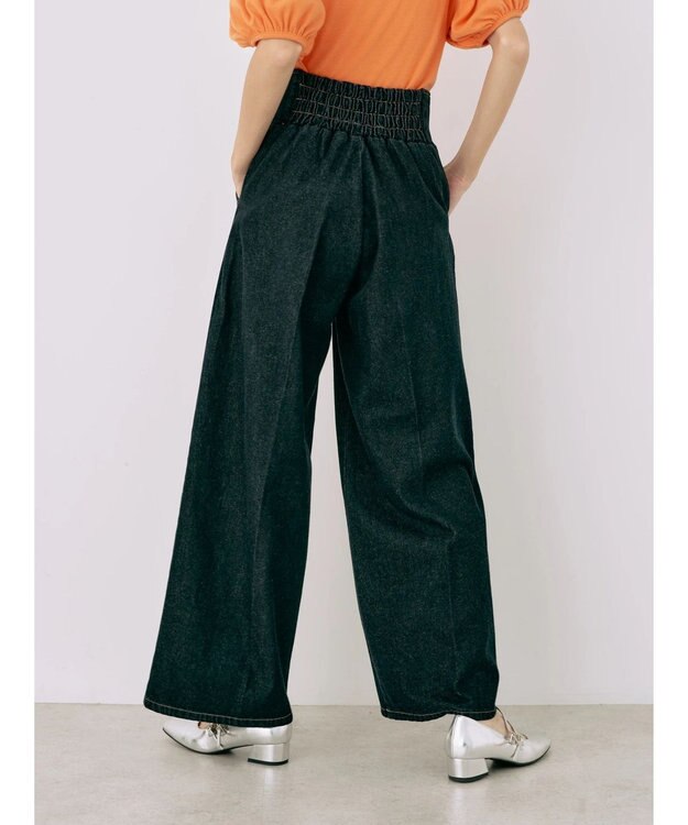 earth music&ecology フロントジップデニムパンツ Indigo