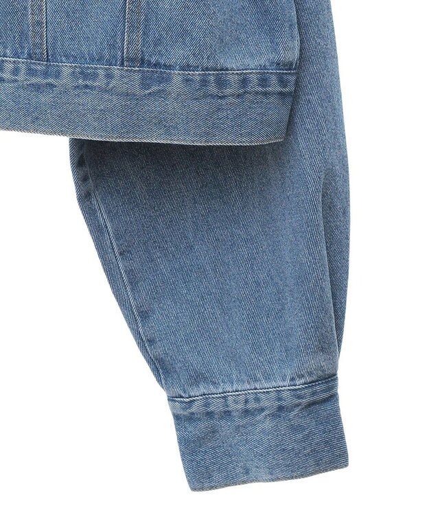 earth music&ecology フリンジロゴショート丈Ｇジャン Indigo