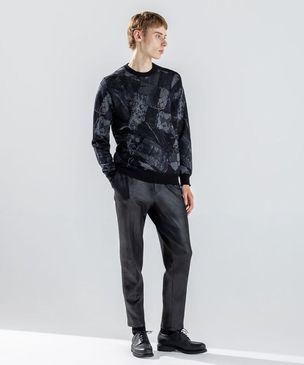 JOSEPH HOMME 【新柄】モロッカンジャガード　クルーネックニット ブラック系5