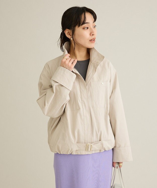 CRAFT STANDARD BOUTIQUE ジップアップミリタリージャケット Ecru